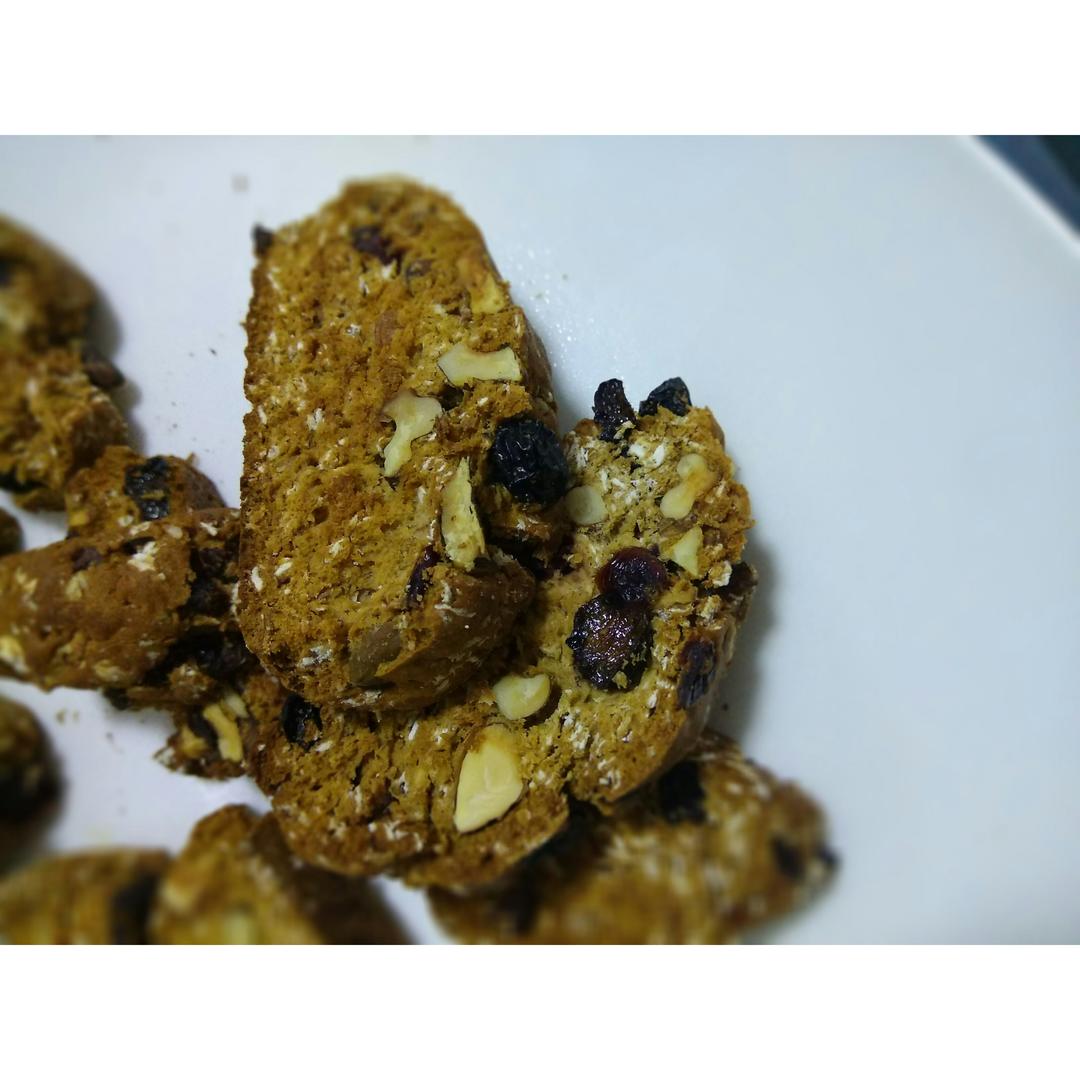 【健康零食】燕麦坚果意式脆饼