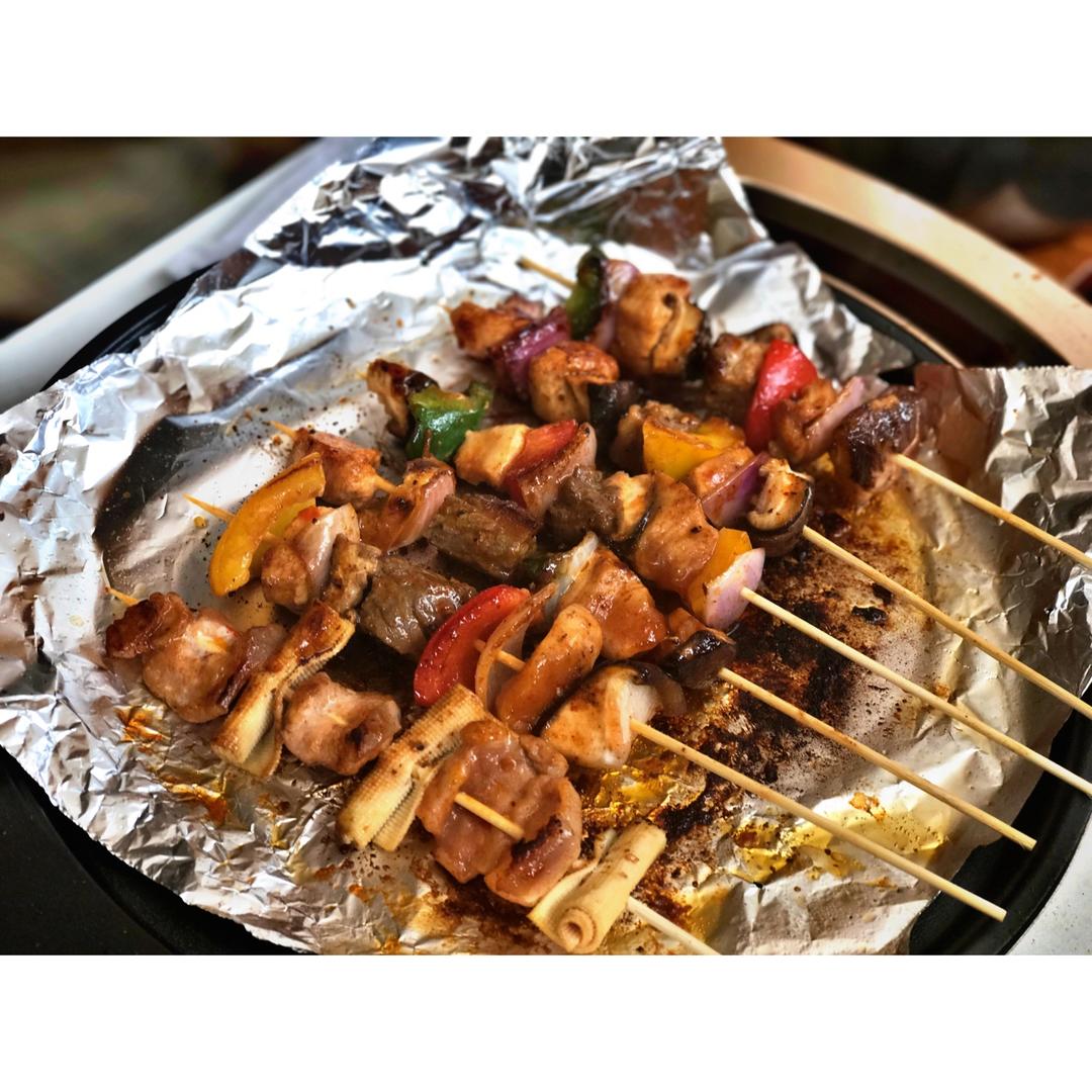 彩椒烤肉串