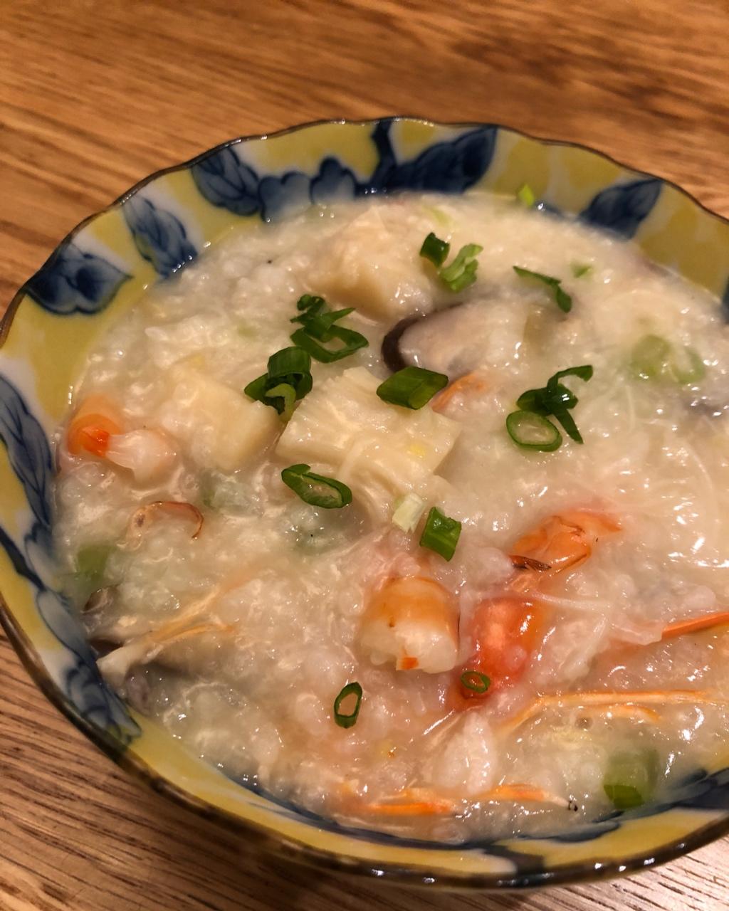 鲜虾干贝粥