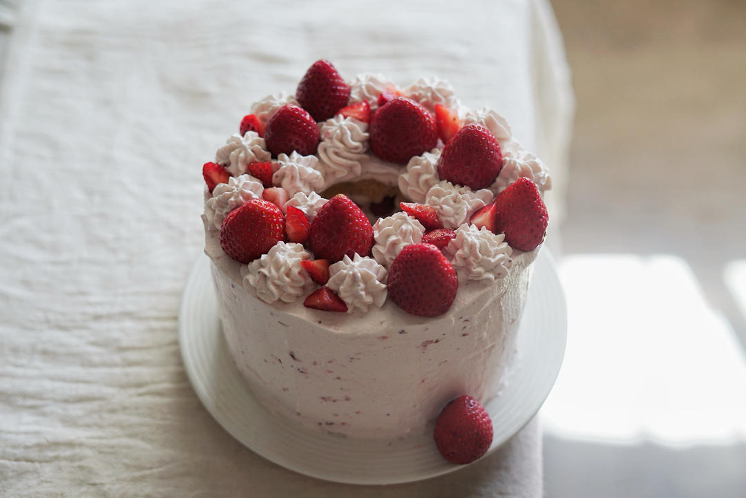 草莓蛋糕（自制草莓酱）