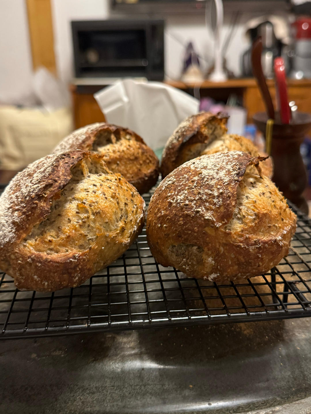 瘦身减脂丨亚麻籽奇亚籽小欧包丨下班回家做的快手欧包