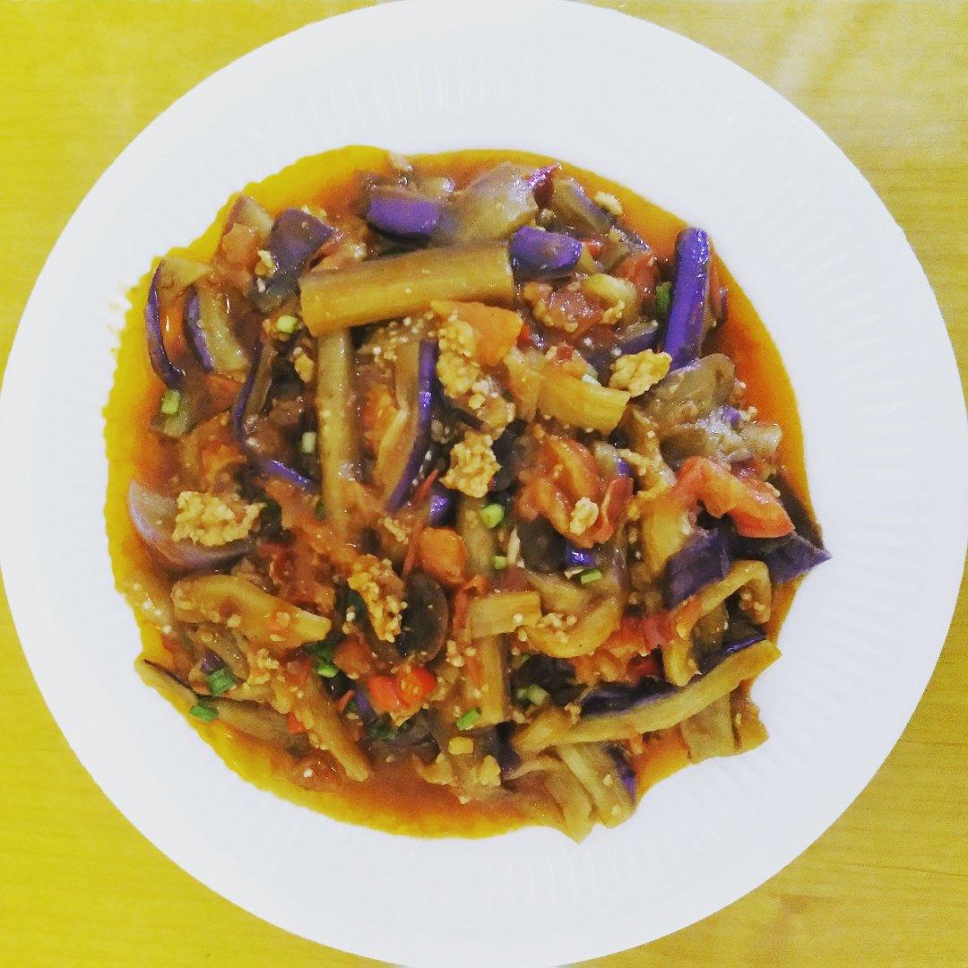 红烧肉沫茄子