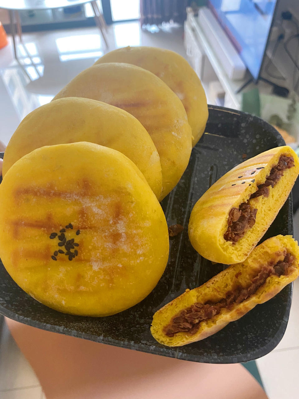 不加1滴水的南瓜发面饼