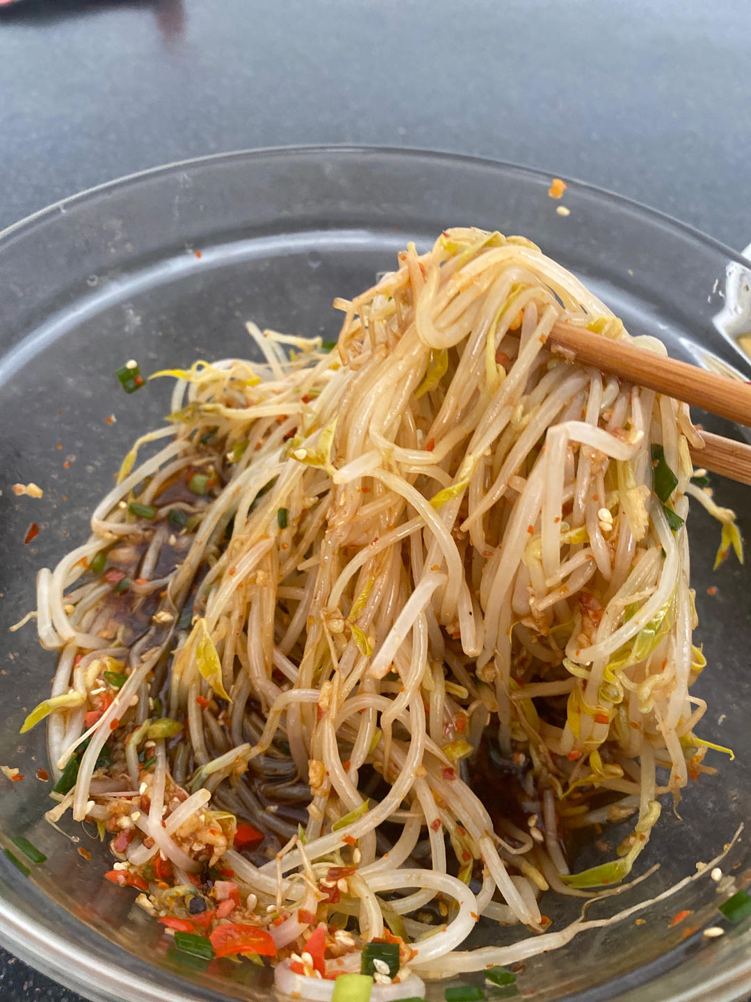 ㊙️开胃又下饭的凉拌豆芽！香辣过瘾零失败