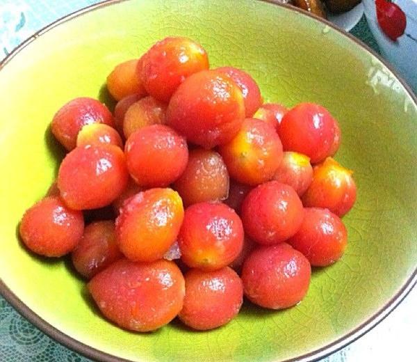 香梨玫瑰蜜汁小番茄的做法