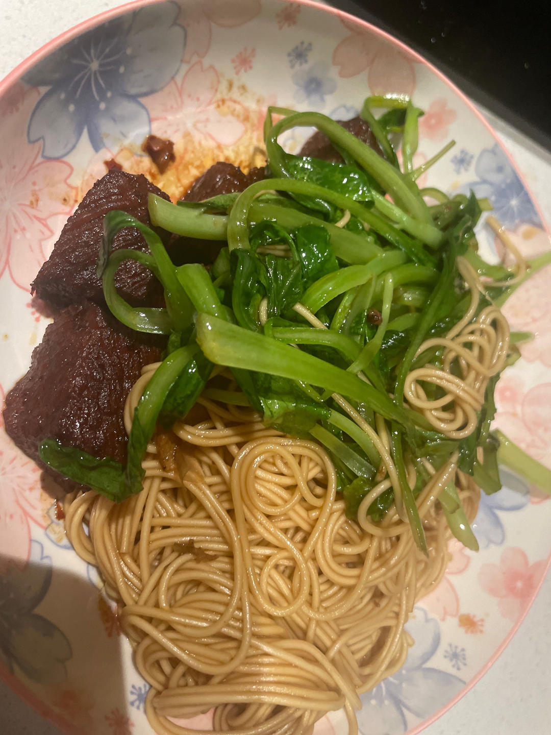 青菜牛肉面(10分钟搞定一餐)
