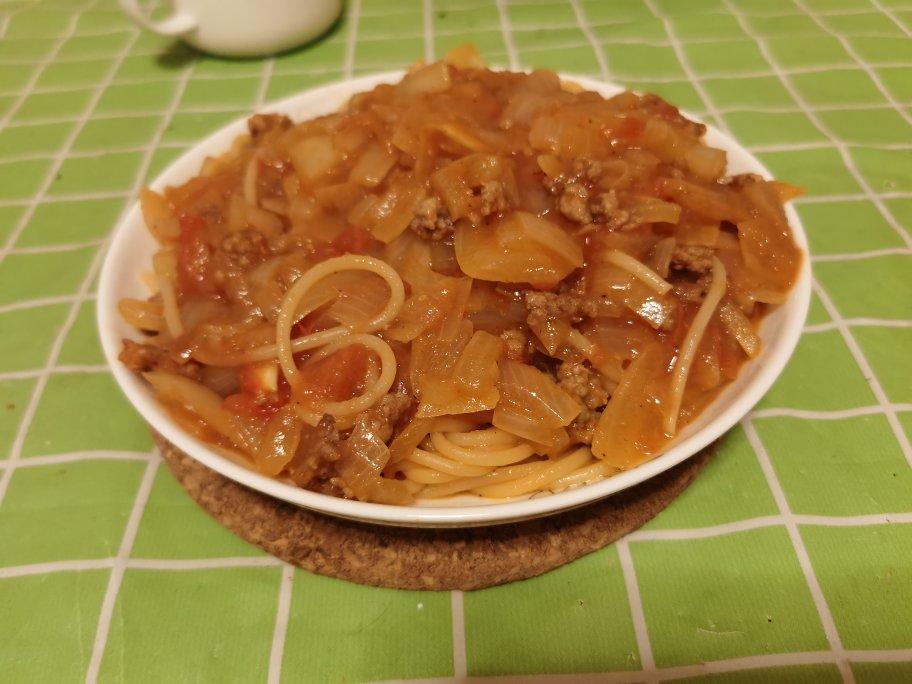 （完胜必胜客的）番茄肉酱意大利面～