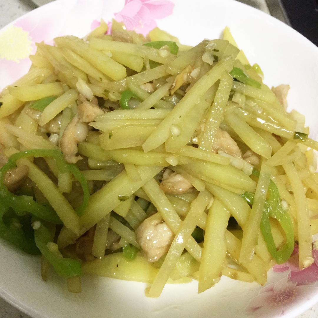 肉炒青椒土豆片