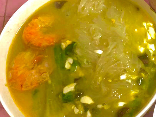 娃娃菜火腿皮蛋汤