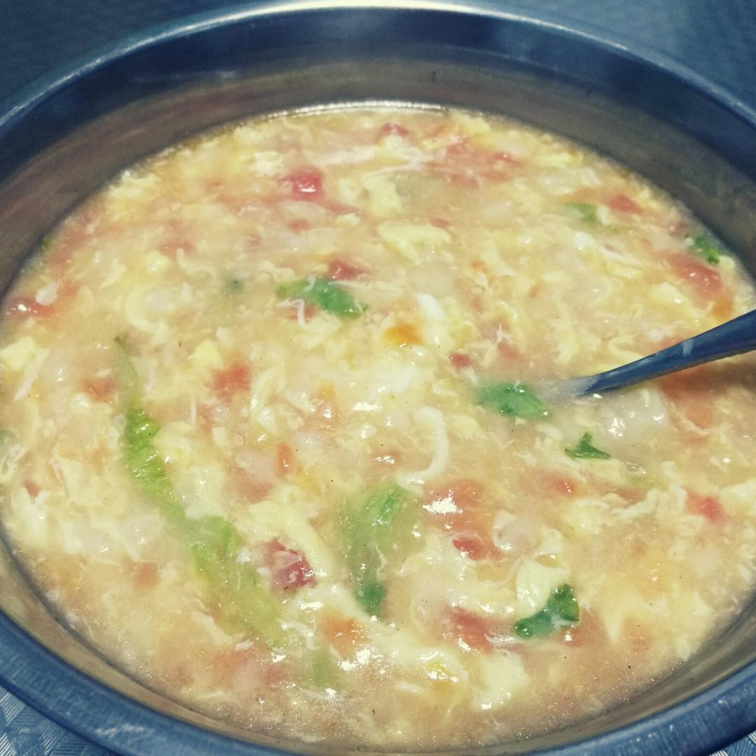 西红柿鸡蛋疙瘩汤