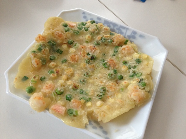 韩式海鲜红葱煎饼