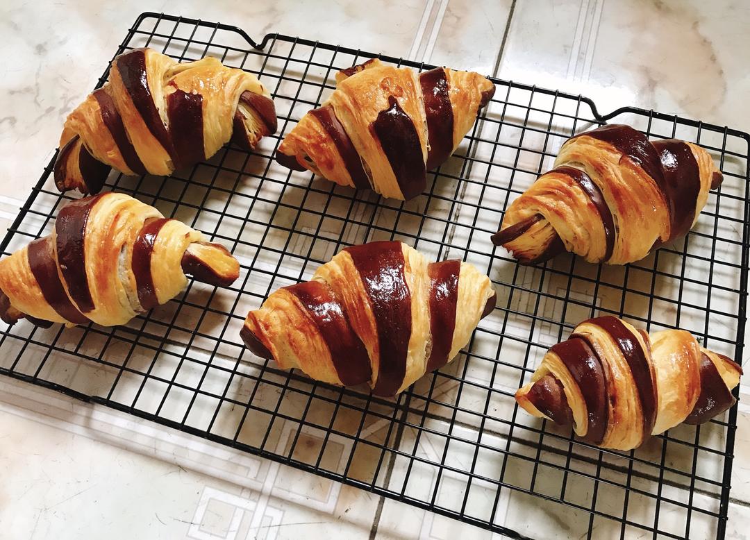 巧克力双色可颂🥐Chocolate Croissant的做法 步骤14