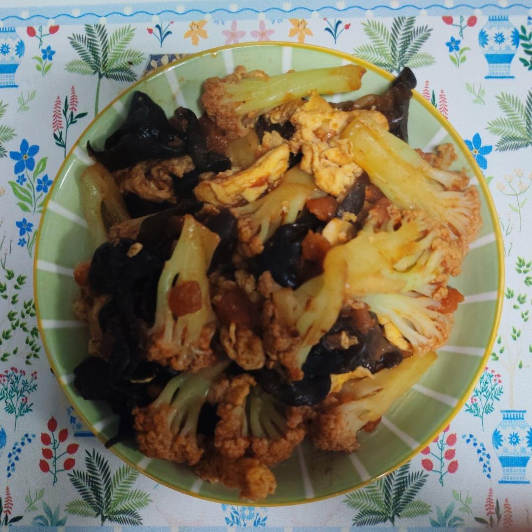 低脂多汁-花菜木耳炒鸡蛋