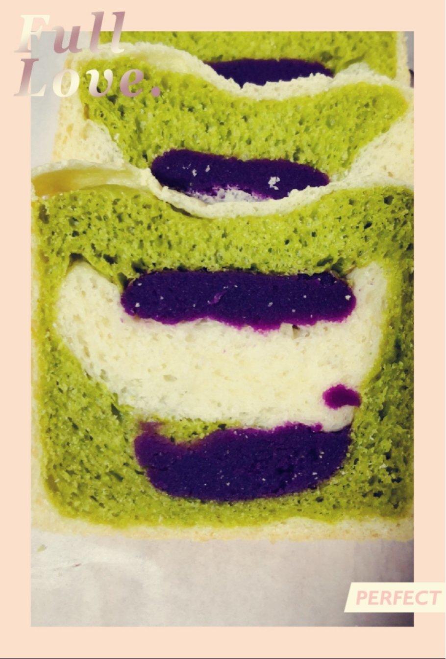 70%中种抹茶蜜豆吐司（面包机版）