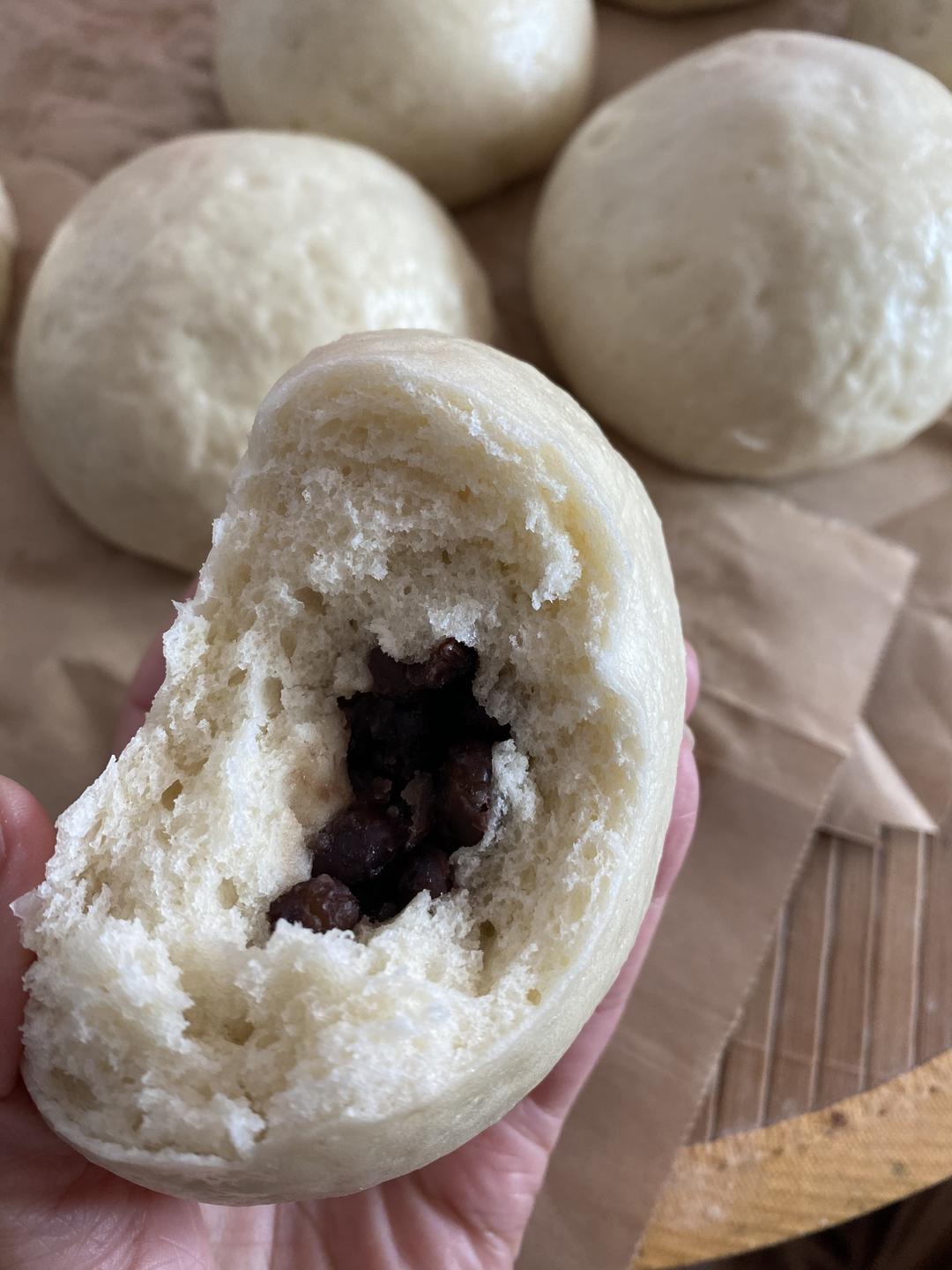 零失败蜜豆大馒头的做法