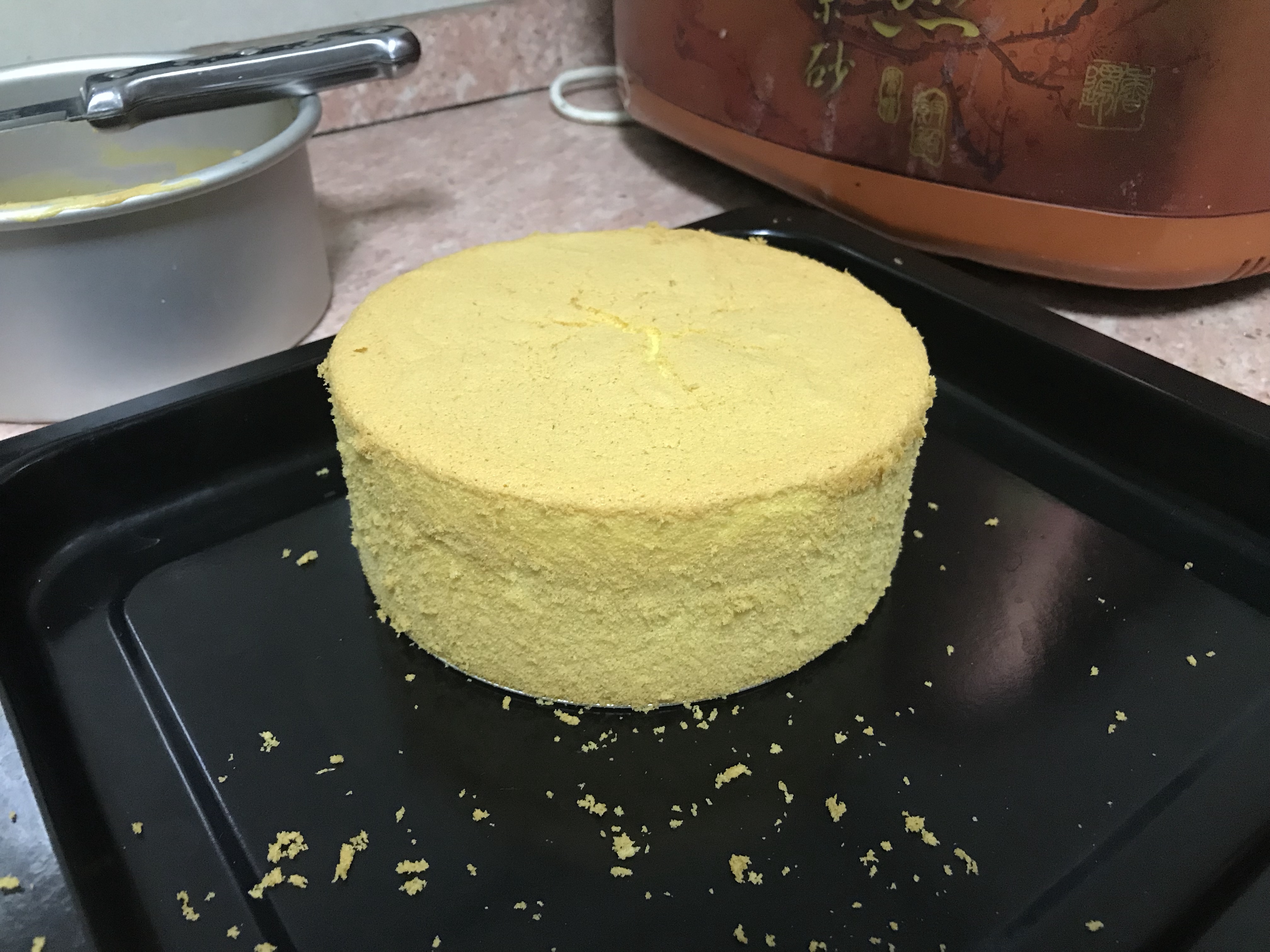 椰浆戚风蛋糕（6寸）的做法 步骤6