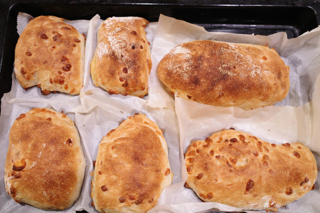 超级简单点恰巴塔配方！免揉面也有大气孔💞