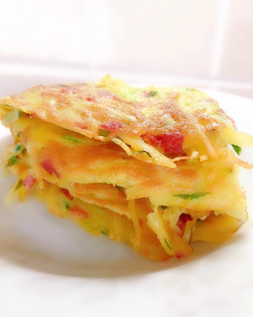 香煎土豆丝鸡蛋饼