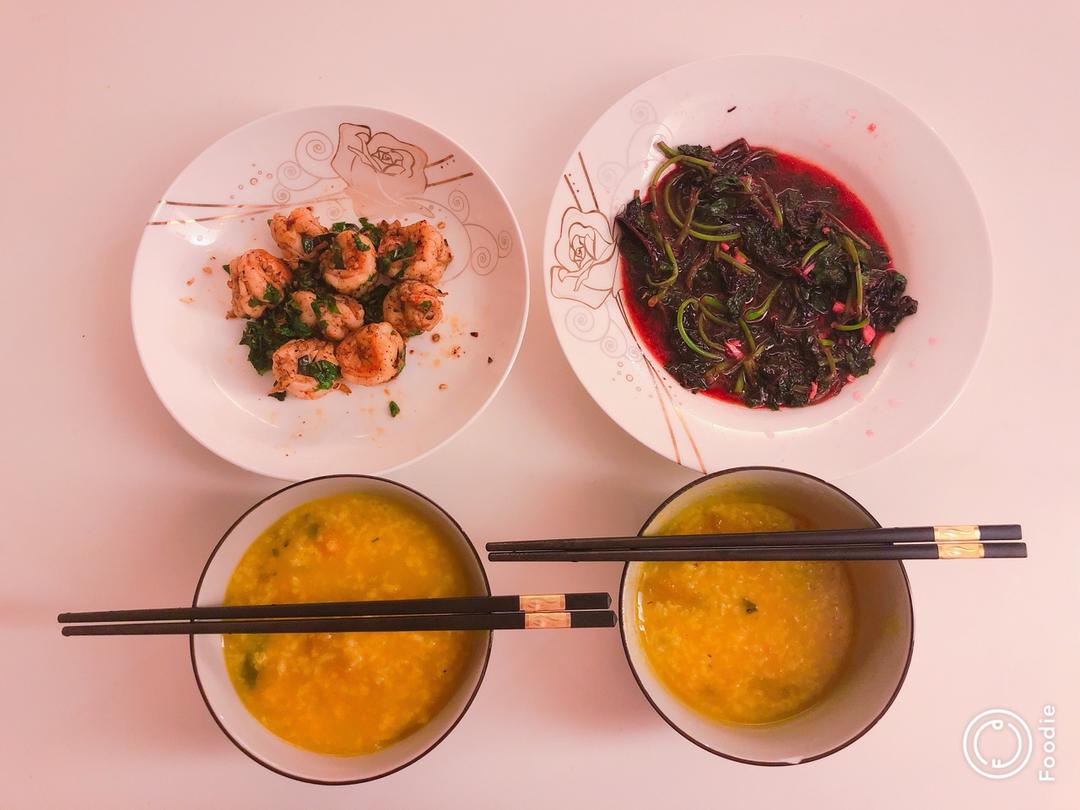 蒜油罗勒浸虾仁