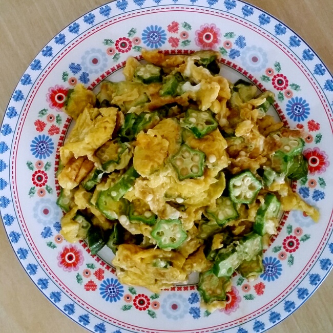 秋葵炒鸡蛋