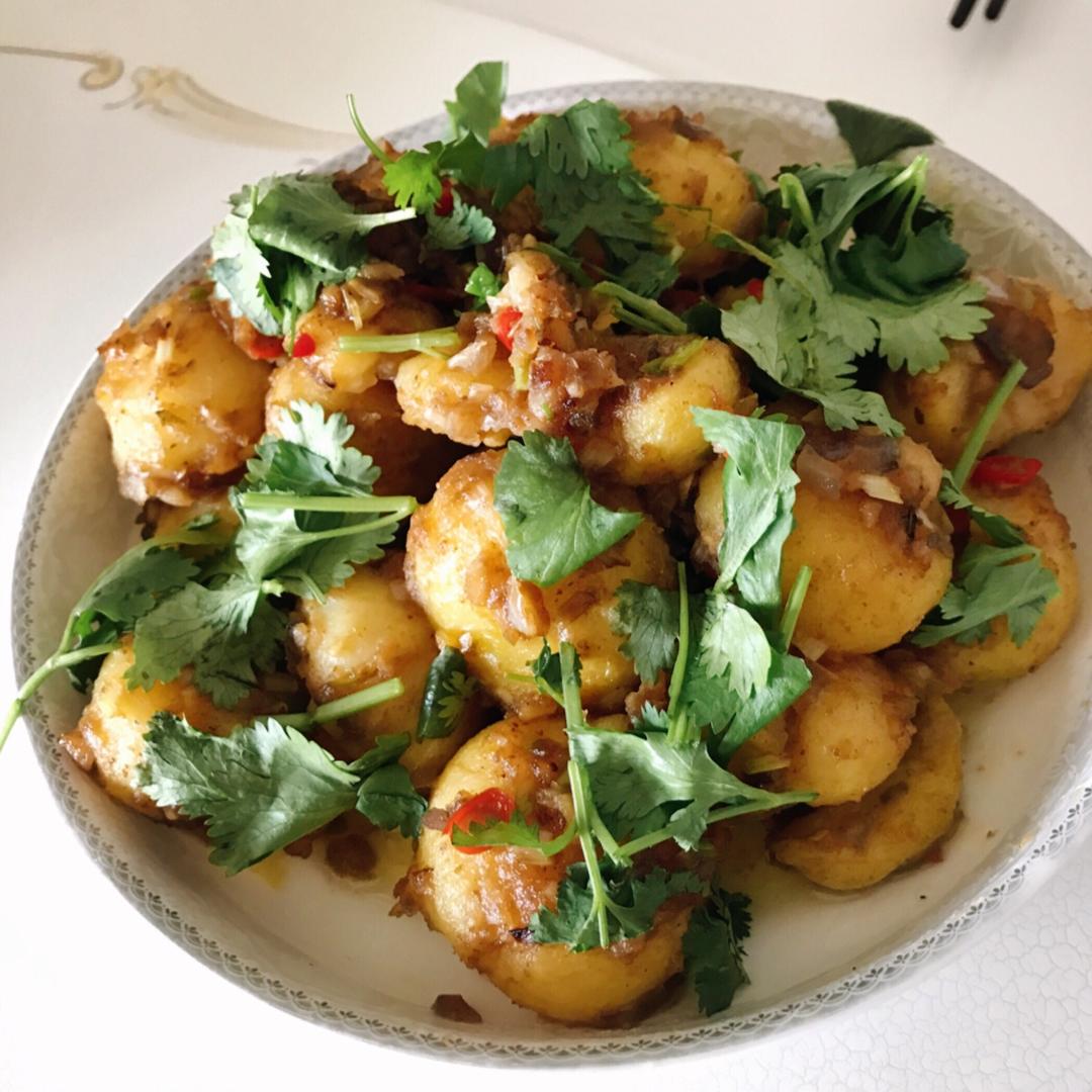 孜然香辣煎小土豆