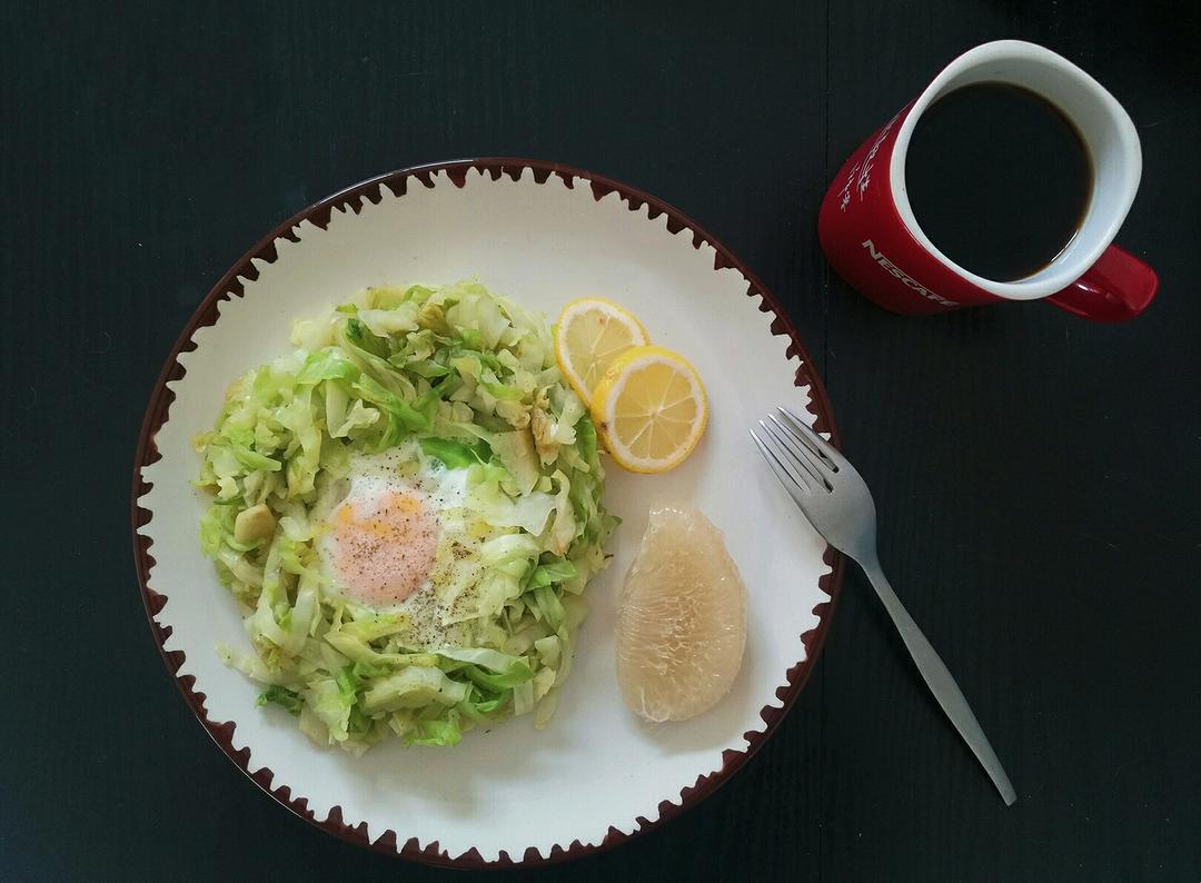 颜值超高的【卷心菜煎蛋】🍳