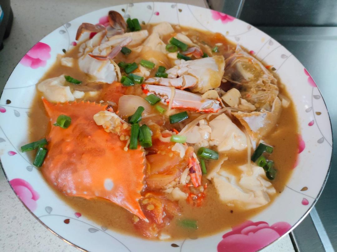番茄豆腐蟹煲