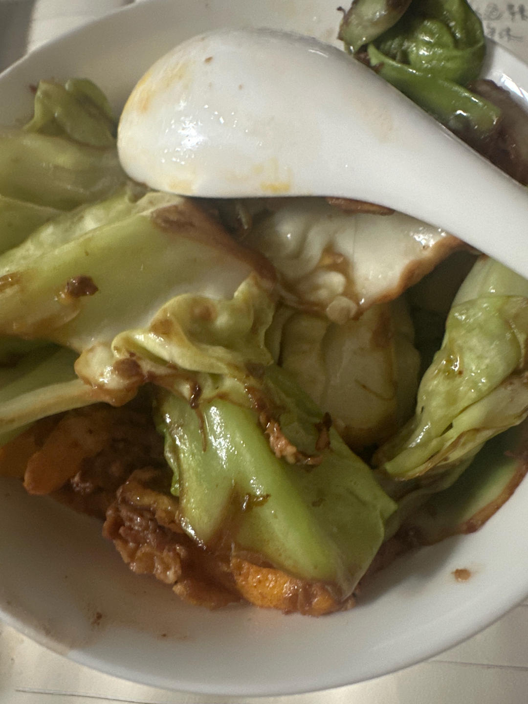 包菜炒鸡蛋