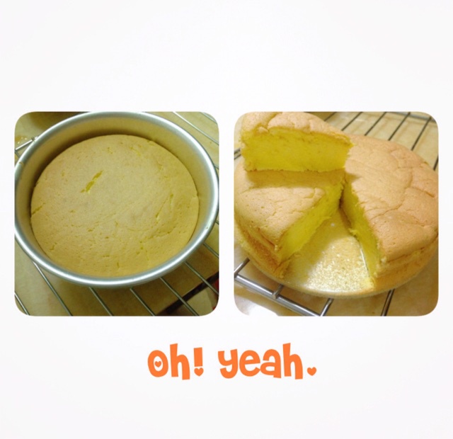 6寸原味戚风蛋糕