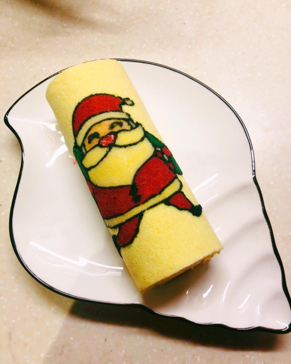 糖额娘做的超细腻平整彩绘蛋糕卷   不易溶化内馅