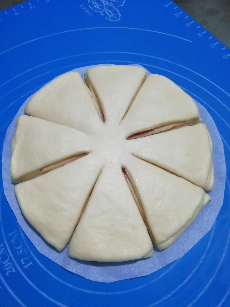 雪花果酱软面包的做法 步骤7