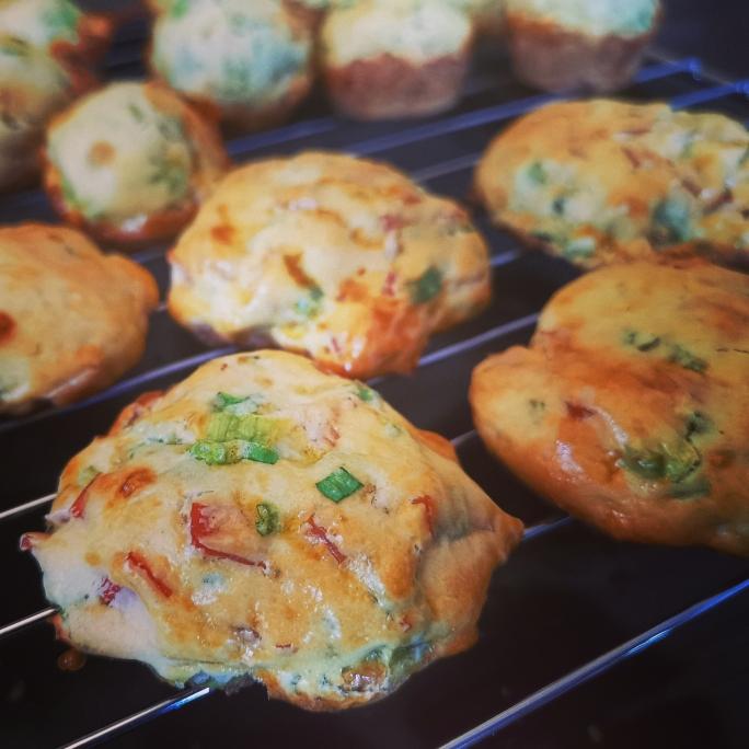 圆形咸味火腿香葱司康🥠☕