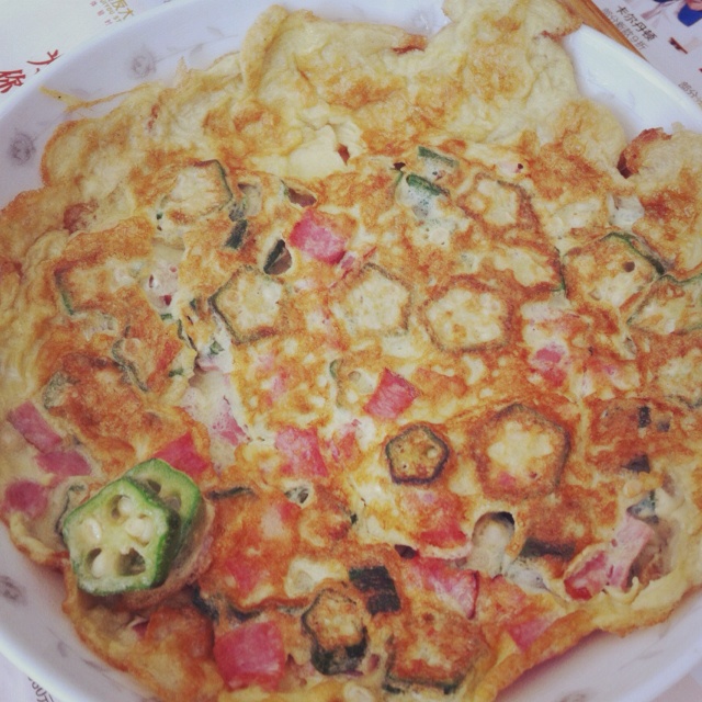 秋葵鸡蛋饼
