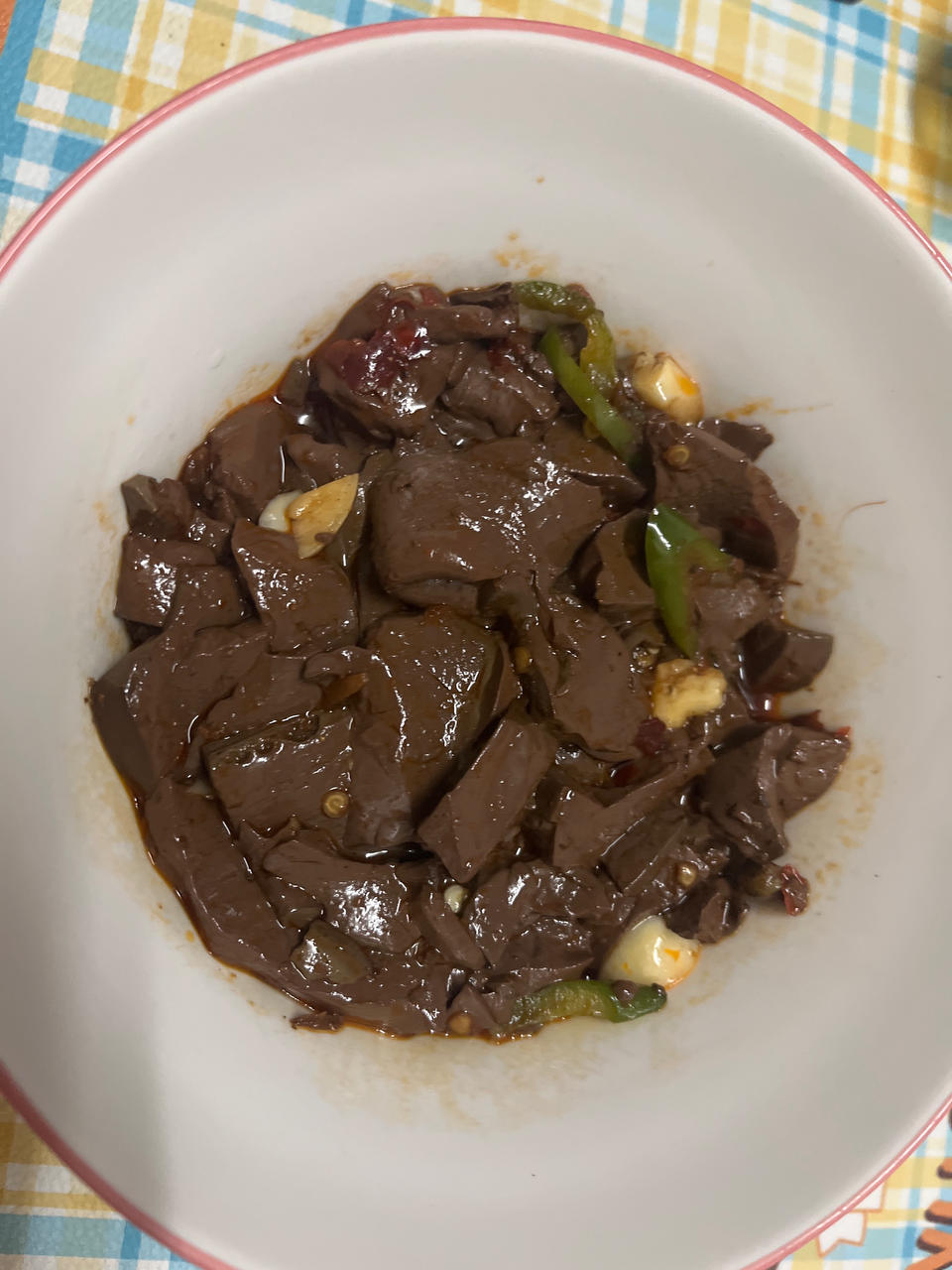 爆炒鸭血