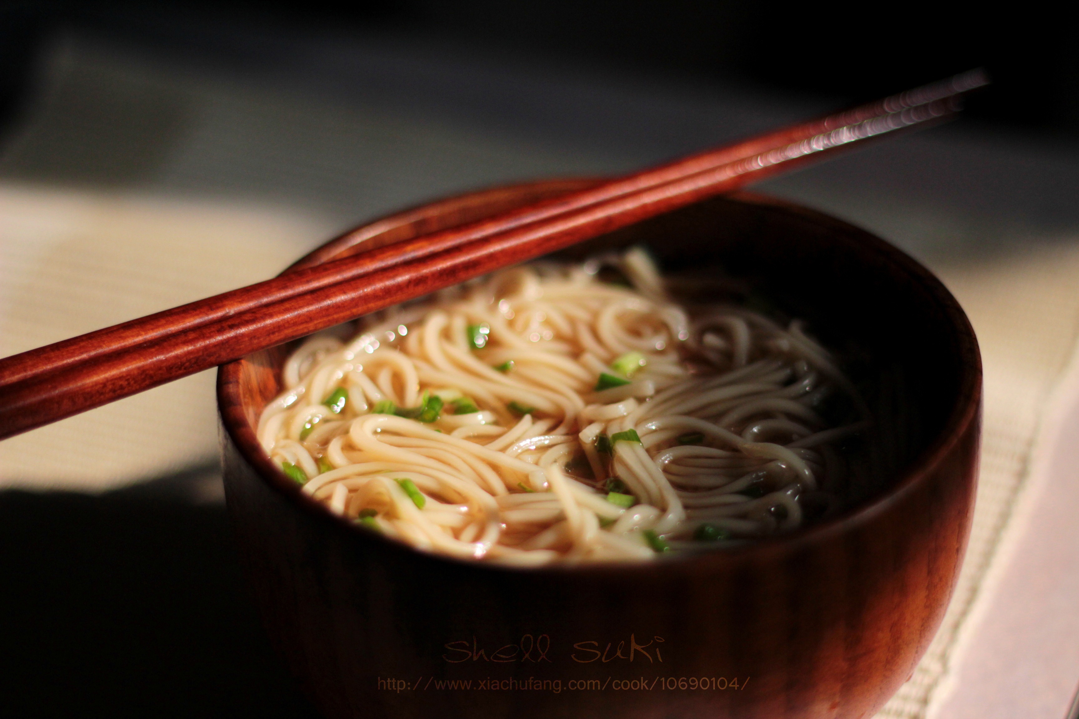 小葱麻油酱油面