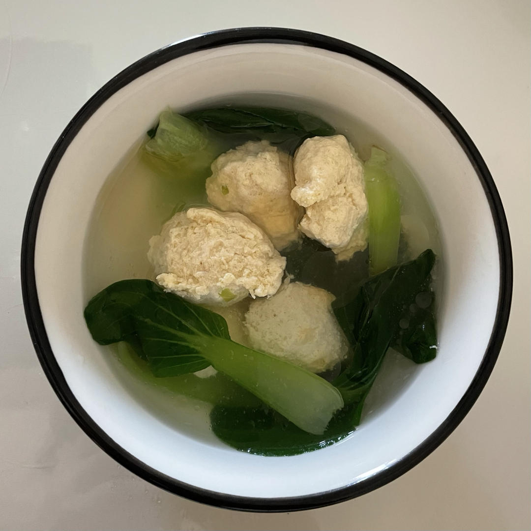小白菜肉丸汤