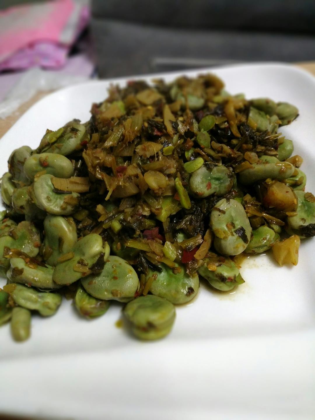 蚕豆炒雪菜