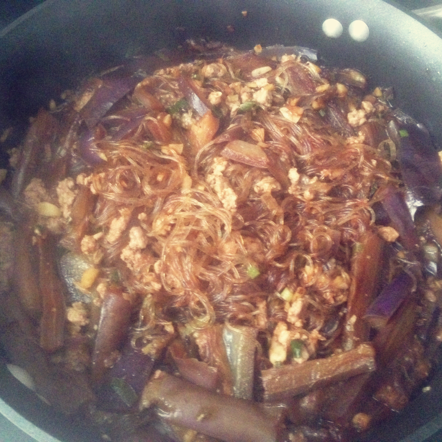 肉末茄子粉丝煲