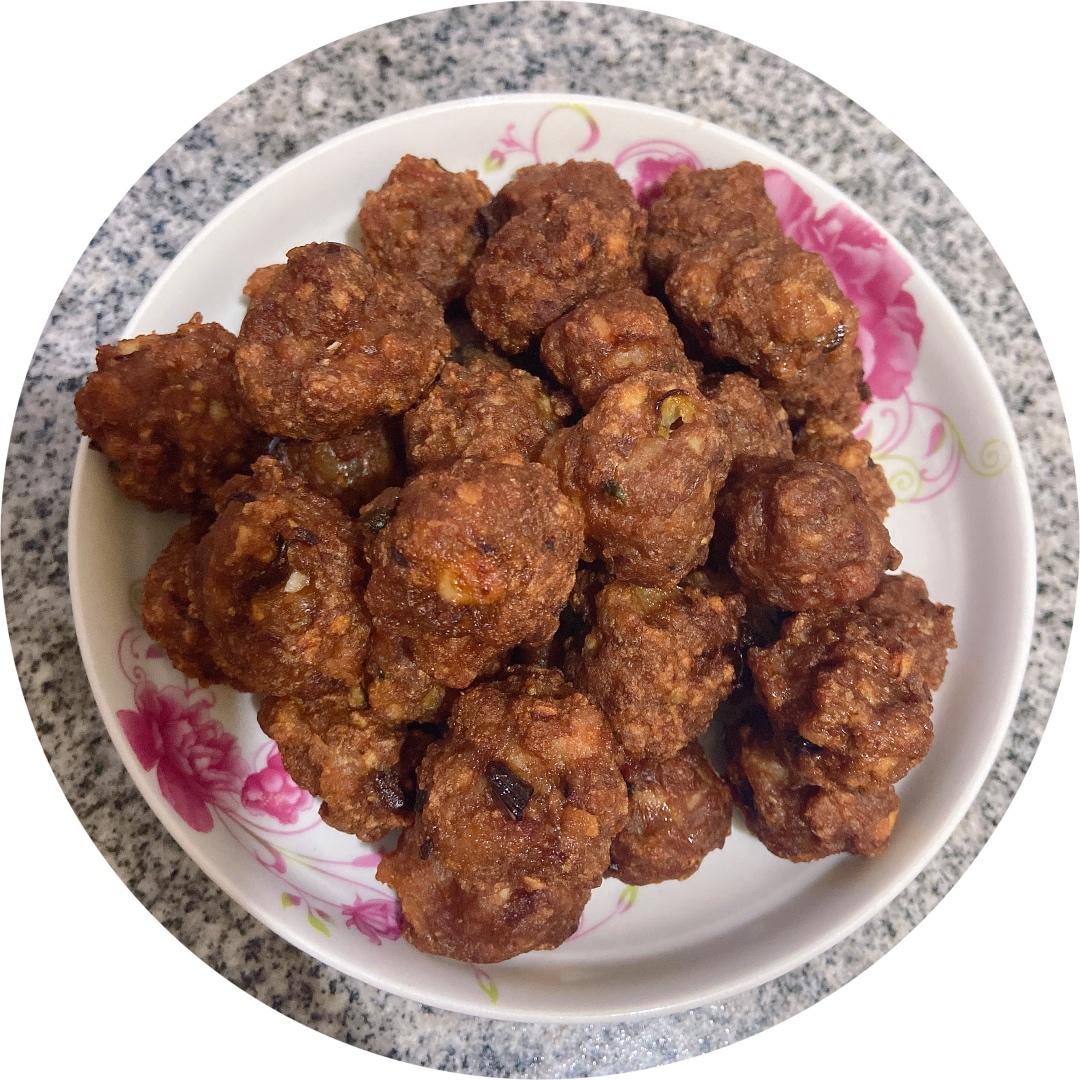 炸莲藕猪肉丸子-年味