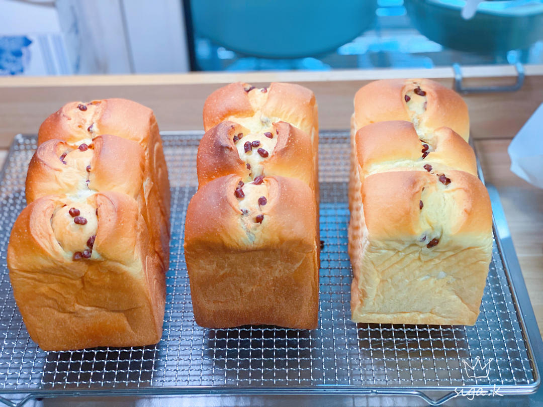 酸奶红豆吐司❗省时一次发酵