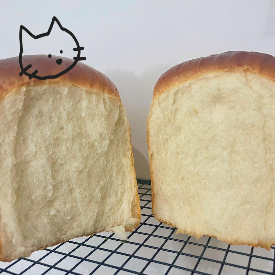 每周必做的北海道吐司520g，柔软拉丝，一次发酵（中种法）