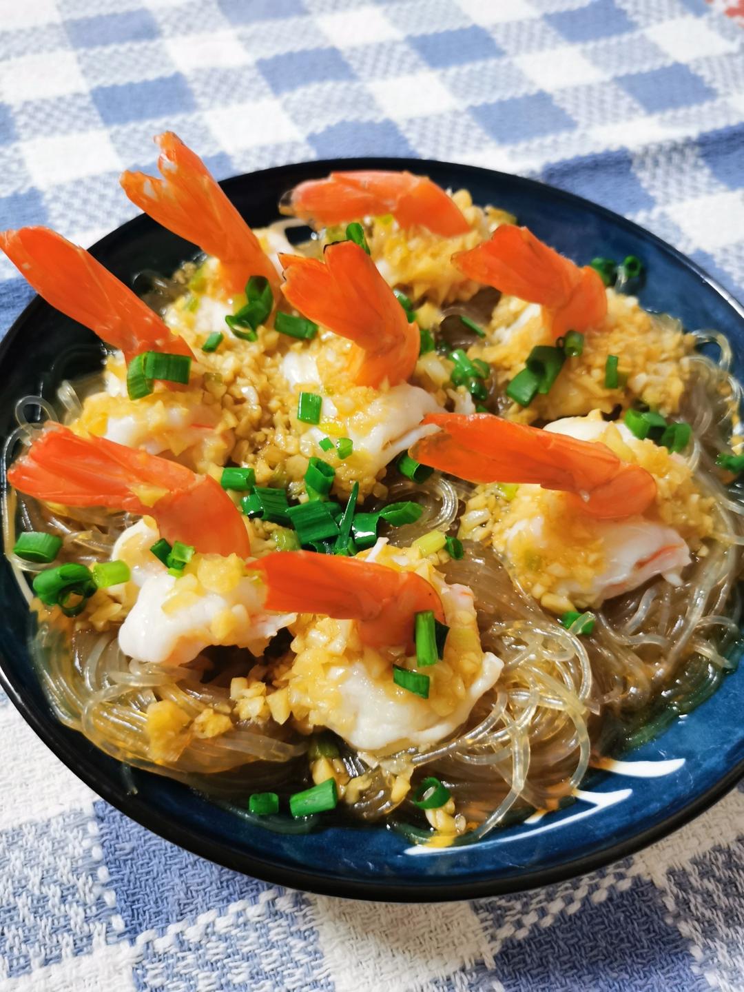 蒜蓉粉丝虾，富贵团圆蒜蓉凤尾虾，小白也能轻松做