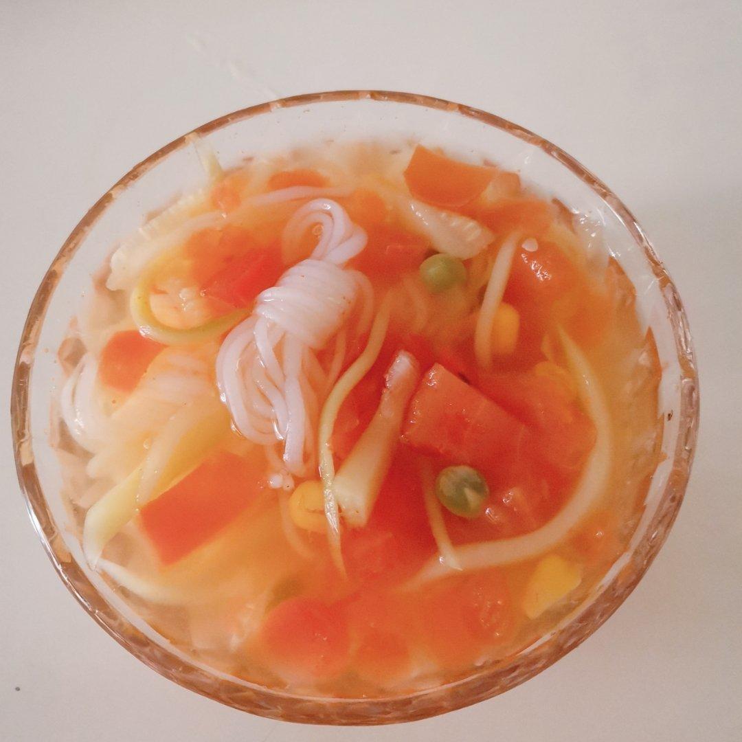 美味雪平锅素汤煮起来——番茄土豆魔芋素汤
