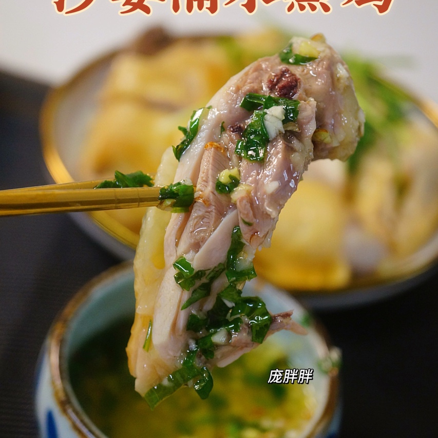 广东湛江特色美食——隔水蒸鸡 原汁原味 鸡滑肉嫩的做法 步骤11