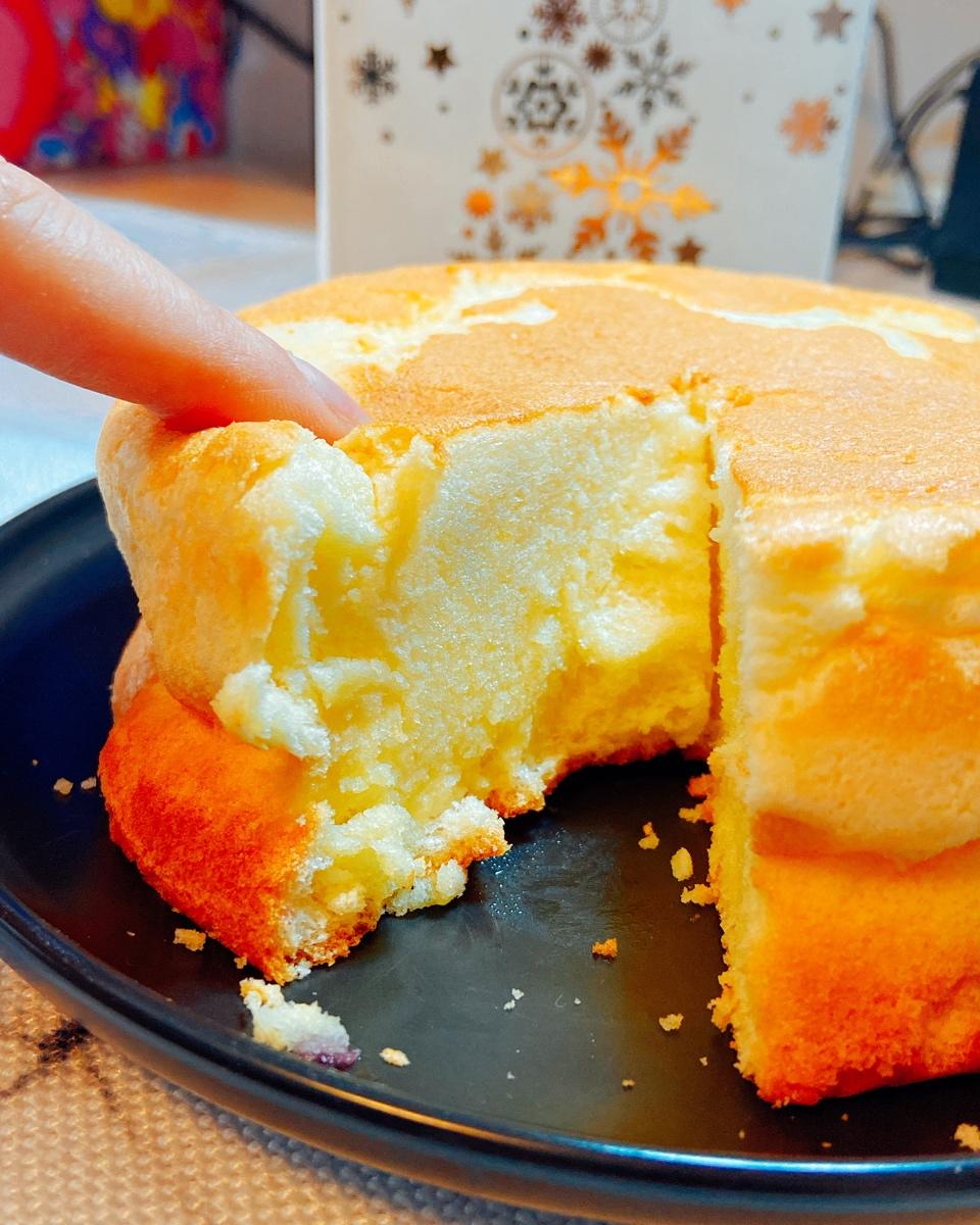 6寸戚风蛋糕胚 不回缩不塌陷0失败