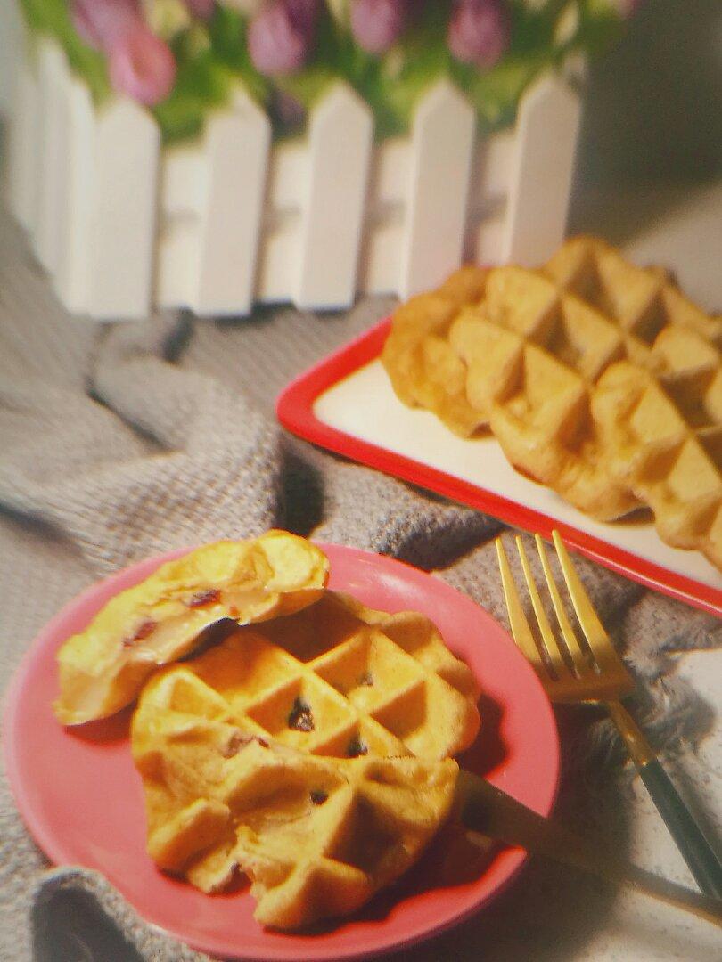 少油黑麦麻薯华夫饼【健康主食】
