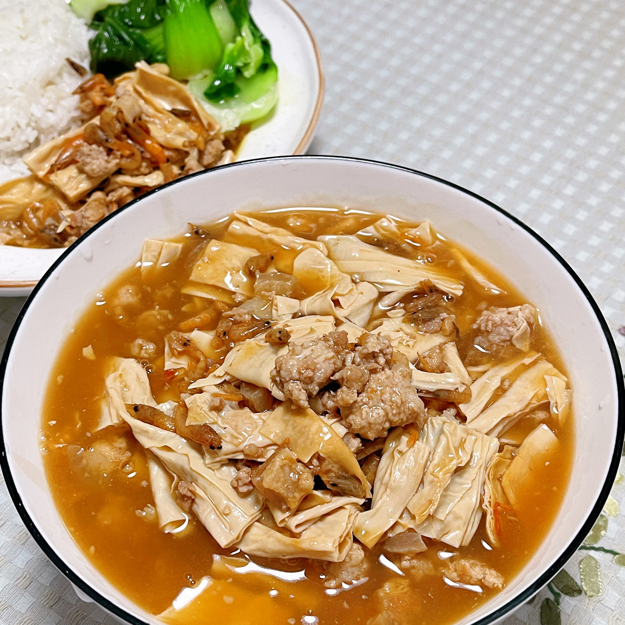 腐竹虾味碎肉酱✨拌面拌饭の简餐