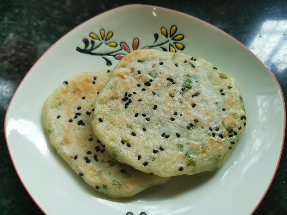 懒人版香软葱花芝麻饼