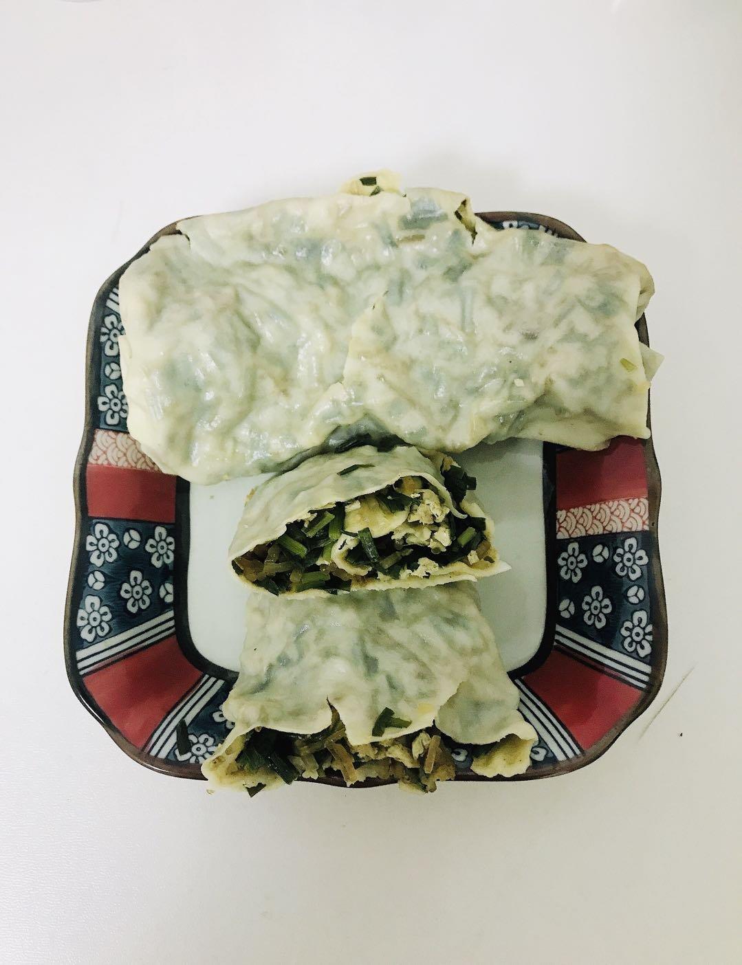 我爱美食feng做的菜馍菜龙蒸菜卷皮白馅绿