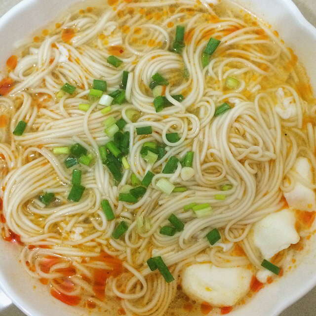 小葱麻油酱油面
